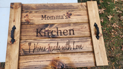 Custom Momma's Kitchen Cooktop cover / noodle board
