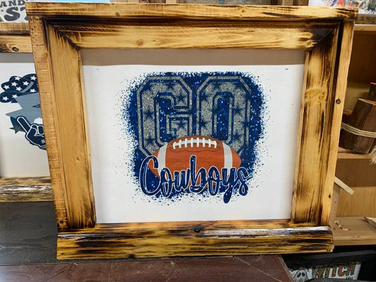 Go Cowboys Framed Picture.