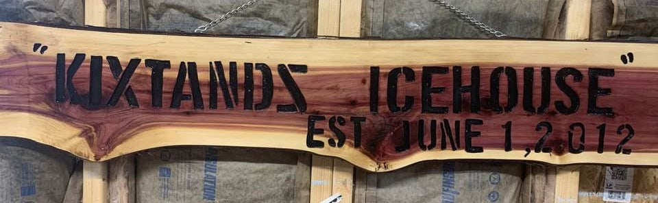 Company Name sign on cedar wood.